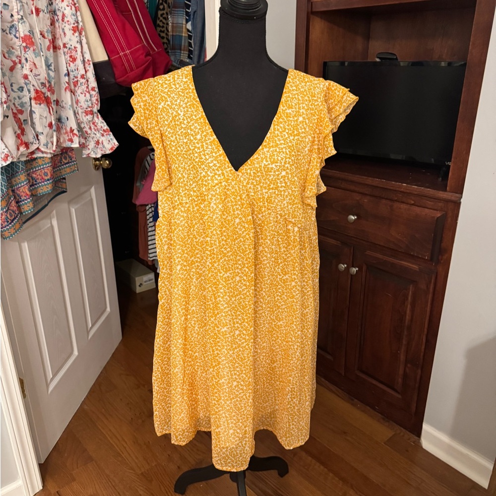 Flirty Yellow Babydoll Dress!